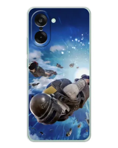 Чехол для OnePlus Ace 5 Racing с картинкой «Десант PUBG — прыжок»