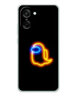 Чехол для OnePlus Ace 5 Racing с картинкой «Among Us неоновое сияние»
