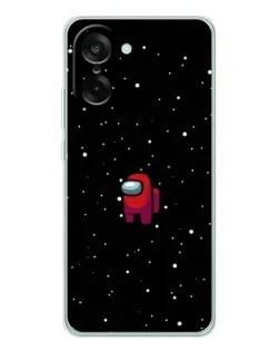 Чехол для OnePlus Ace 5 Racing с картинкой «Красный Among Us»