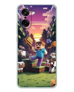 Чехол для OnePlus Ace 5 Racing с картинкой «Стив на ферме»