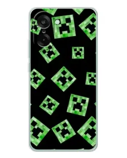 Чехол для OnePlus Ace 5 Racing с картинкой «Паттерн с криперами» Чехол для OnePlus Ace 5 Racing с картинкой «Паттерн с криперами»
