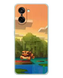 Чехол для OnePlus Ace 5 Racing с картинкой «Майнкрафт закат солнца» Чехол для OnePlus Ace 5 Racing с картинкой «Майнкрафт закат солнца»