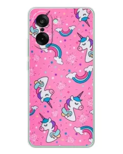 Чехол для OnePlus Ace 5 Racing с картинкой «Unicorn паттерн розовый» Чехол для OnePlus Ace 5 Racing с картинкой «Unicorn паттерн розовый»
