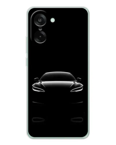 Чехол для OnePlus Ace 5 Racing с картинкой «Силуэт Tesla Night» Чехол для OnePlus Ace 5 Racing с картинкой «Силуэт Tesla Night»
