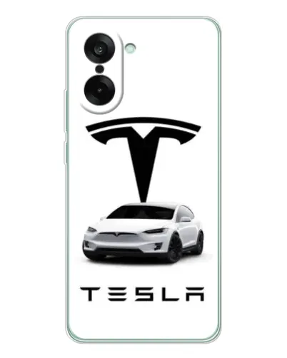 Чехол для OnePlus Ace 5 Racing с картинкой «Tesla White Style» Чехол для OnePlus Ace 5 Racing с картинкой «Tesla White Style»