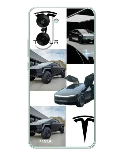 Чехол для OnePlus Ace 5 Racing с картинкой «Коллаж Cybertruck Tesla» Чехол для OnePlus Ace 5 Racing с картинкой «Коллаж Cybertruck Tesla»