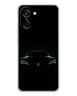 Чехол для OnePlus Ace 5 Racing с картинкой «Mercedes — силуэт авто»