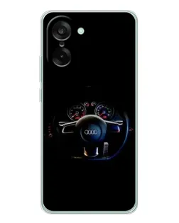 Чехол для OnePlus Ace 5 Racing с картинкой «Салон Audi — руль»