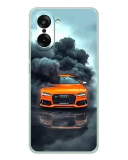 Чехол для OnePlus Ace 5 Racing с картинкой «Audi в облаках дыма»