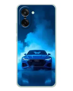 Чехол для OnePlus Ace 5 Racing с картинкой «Audi — голубая энергия»
