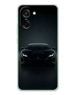Чехол для OnePlus Ace 5 Racing с картинкой «Черный Lamborghini Aventador»