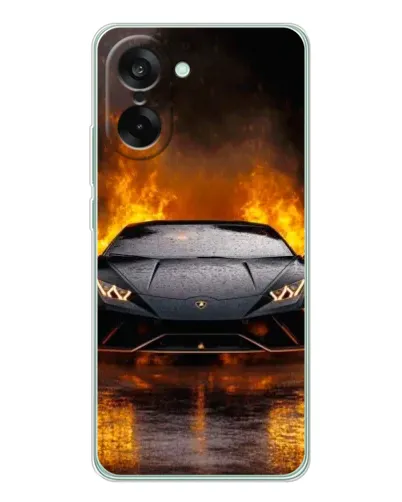 Чехол для OnePlus Ace 5 Racing с картинкой «Lamborghini в огне» Чехол для OnePlus Ace 5 Racing с картинкой «Lamborghini в огне»