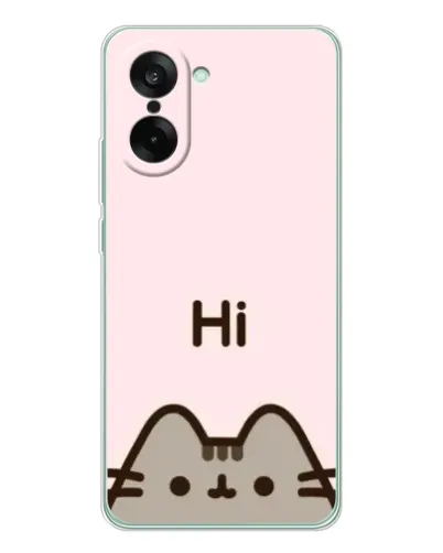 Чехол для OnePlus Ace 5 Racing с картинкой «Пушин говорит Hi» Чехол для OnePlus Ace 5 Racing с картинкой «Пушин говорит Hi»