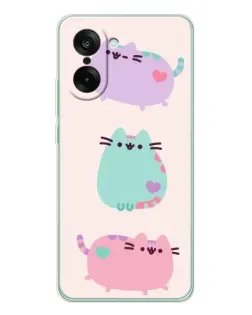 Чехол для OnePlus Ace 5 Racing с картинкой «Pusheen трио»