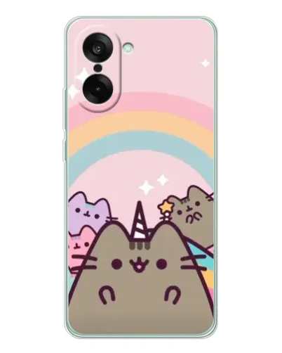 Чехол для OnePlus Ace 5 Racing с картинкой «Единорог Pusheen» Чехол для OnePlus Ace 5 Racing с картинкой «Единорог Pusheen»