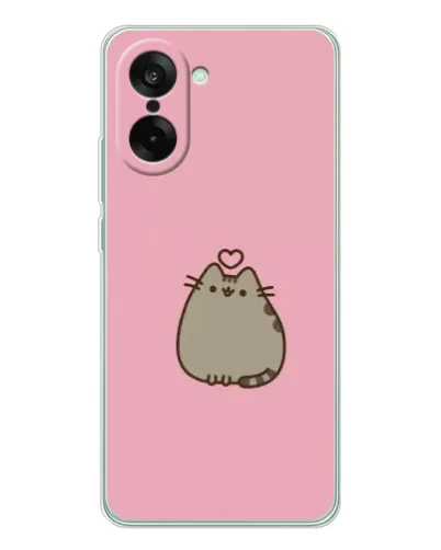 Чехол для OnePlus Ace 5 Racing с картинкой «Pusheen сердце» Чехол для OnePlus Ace 5 Racing с картинкой «Pusheen сердце»