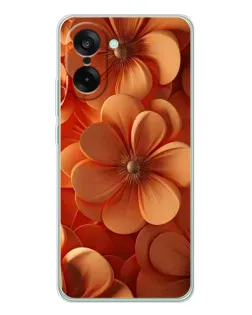 Чехол для OnePlus Ace 5 Racing с картинкой «Оранжевый макро цветок»