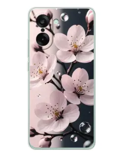Чехол для OnePlus Ace 5 Racing с картинкой «Нежная сакура и капли»