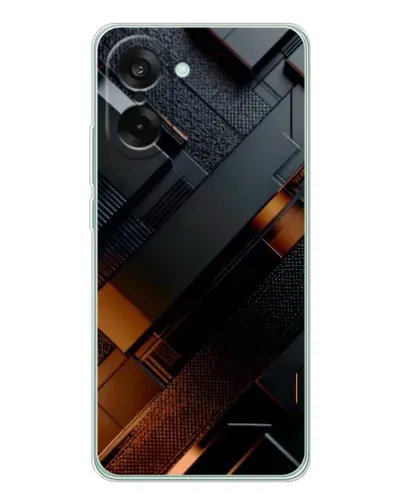 Чехол для OnePlus Ace 5 Racing с картинкой «Черные геометрические блоки» Чехол для OnePlus Ace 5 Racing с картинкой «Черные геометрические блоки»