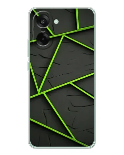 Чехол для OnePlus Ace 5 Racing с картинкой «Зеленые геометрические линии» Чехол для OnePlus Ace 5 Racing с картинкой «Зеленые геометрические линии»