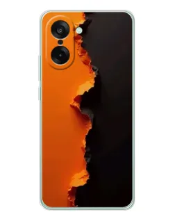 Чехол для OnePlus Ace 5 Racing с картинкой «Оранжевый разлом»