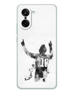 Чехол для OnePlus Ace 5 Racing с картинкой «Черно-белый силуэт Месси» Чехол для OnePlus Ace 5 Racing с картинкой «Черно-белый силуэт Месси»