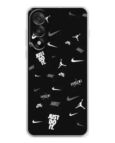 Чехол для OnePlus Ace 5 Ultra с картинкой «Nike Black Pattern» Чехол для OnePlus Ace 5 Ultra с картинкой «Nike Black Pattern»