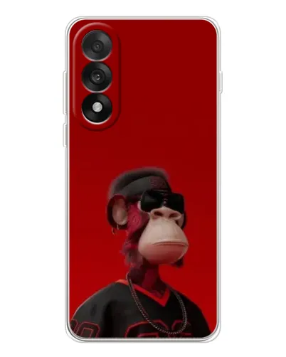 Чехол для OnePlus Ace 5 Ultra с картинкой «Bored Ape в красном»