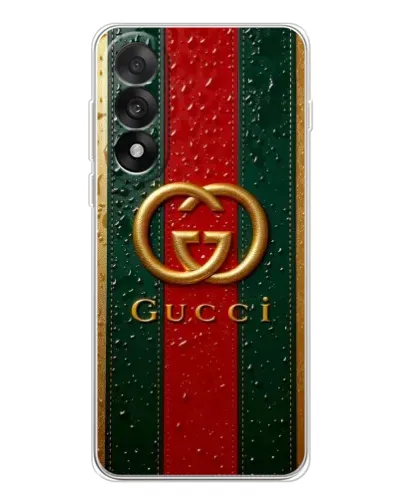 Чехол для OnePlus Ace 5 Ultra с картинкой «Gucci — фирменная полоса и золото» Чехол для OnePlus Ace 5 Ultra с картинкой «Gucci — фирменная полоса и золото»