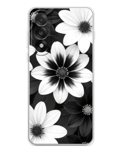 Чехол для OnePlus Ace 5 Ultra с картинкой «Монохромные астры» Чехол для OnePlus Ace 5 Ultra с картинкой «Монохромные астры»