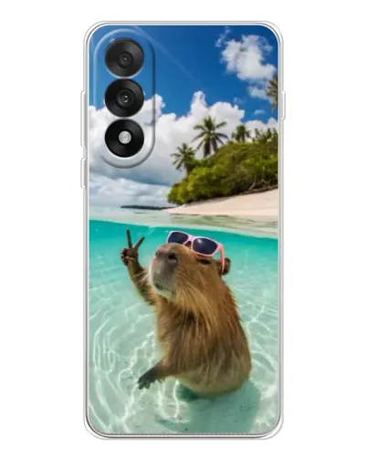 Чехол для OnePlus Ace 5 Ultra с картинкой «Капибара на море»