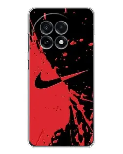 Чехол для OnePlus Ace 5 с картинкой «Красные брызги Nike»