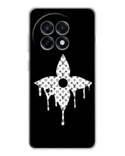 Чехол для OnePlus Ace 5 с картинкой «Цветочная монограмма»