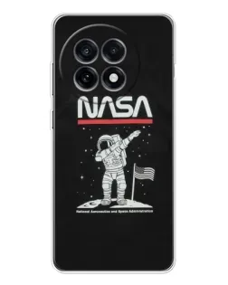 Чехол для OnePlus Ace 5 с картинкой «NASA — шагаем по Луне»