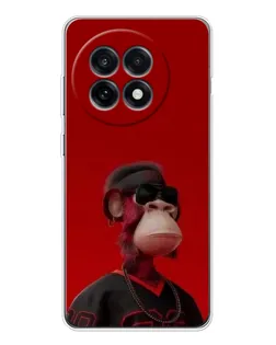 Чохол для OnePlus Ace 5 з картинкою «Bored Ape в червоному»