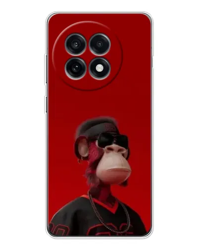 Чехол для OnePlus Ace 5 с картинкой «Bored Ape в красном» Чехол для OnePlus Ace 5 с картинкой «Bored Ape в красном»