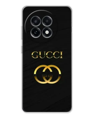 Чехол для OnePlus Ace 5 с картинкой «Золотой логотип Gucci»
