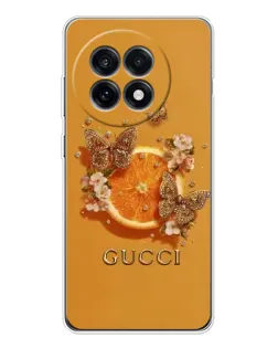 Чохол для OnePlus Ace 5 з картинкою «Gucci — золоті метелики» Чохол для OnePlus Ace 5 з картинкою «Gucci — золоті метелики»