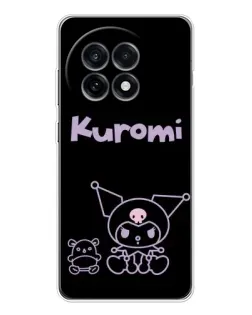 Чехол для OnePlus Ace 5 с картинкой «Kuromi — черный минимализм»