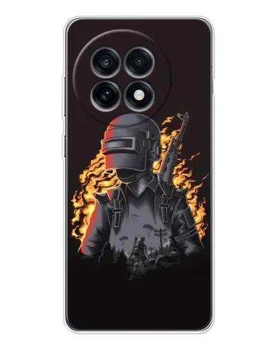 Чохол для OnePlus Ace 5 з картинкою «PUBG — вогняний силует»