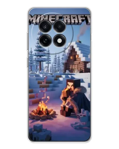 Чохол для OnePlus Ace 5 з картинкою «Зимовий Minecraft»