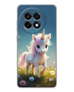 Чехол для OnePlus Ace 5 с картинкой «Единорог на поляне» Чехол для OnePlus Ace 5 с картинкой «Единорог на поляне»