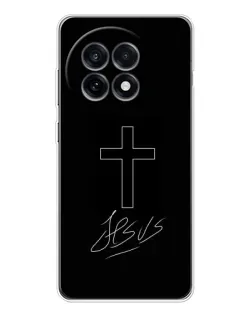 Чехол для OnePlus Ace 5 с картинкой «Графический крест Jesus»