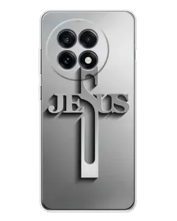 Чехол для OnePlus Ace 5 с картинкой «Металлический крест Jesus»