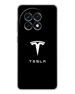 Чохол для OnePlus Ace 5 з картинкою «Tesla White Logo» Чохол для OnePlus Ace 5 з картинкою «Tesla White Logo»