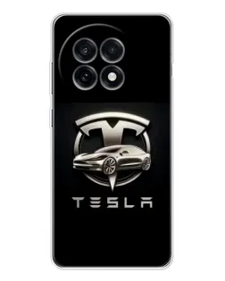 Чохол для OnePlus Ace 5 з картинкою «Tesla — срібне авто» Чохол для OnePlus Ace 5 з картинкою «Tesla — срібне авто»