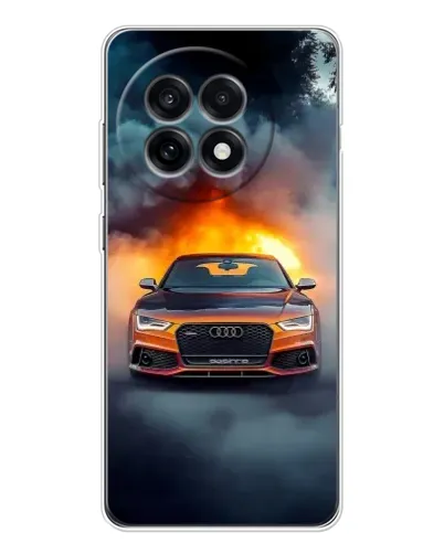 Чохол для OnePlus Ace 5 з картинкою «Audi у вогняному диму»