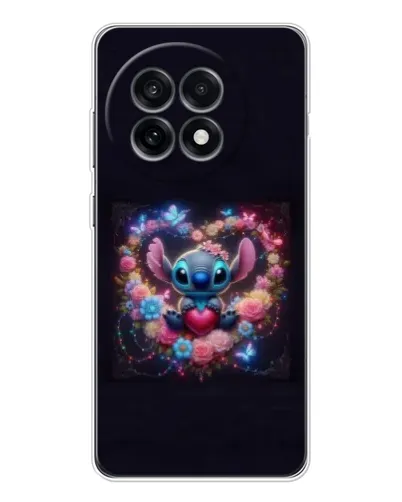 Чохол для OnePlus Ace 5 з картинкою «Stitch у квітах»