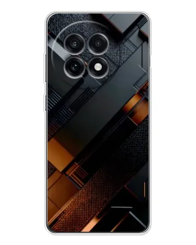 Чохол для OnePlus Ace 5 з картинкою «Чорні геометричні блоки»