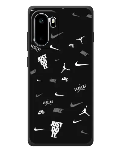 Чохол для OnePlus Ace 6 з картинкою «Nike Black Pattern» Чохол для OnePlus Ace 6 з картинкою «Nike Black Pattern»
